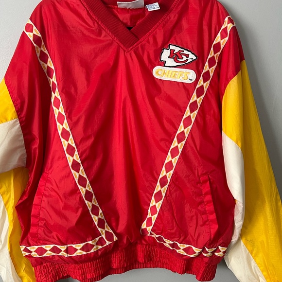 Vintage Unique Sports Kansas City Chiefs Pullover Rain Jacket Size Large - Picture 2 of 9